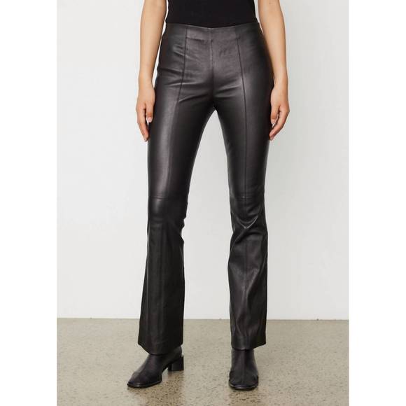 NEW RAG & BONE simone leather flare pant in black - Picture 1 of 3